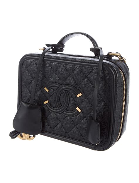 chanel filigree flap bag or vanity bag|Chanel vanity case review.